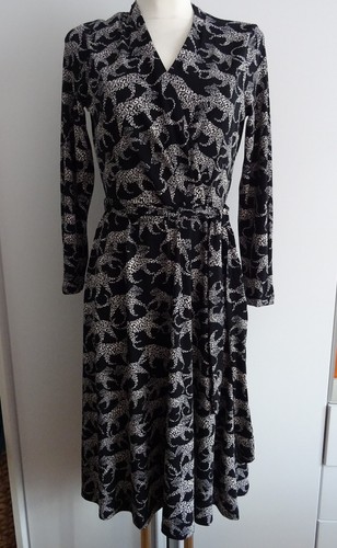 Langarm schwarzes wickelkleid - langarm,