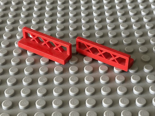Lego 3633 gitterzaun rot - 2x,