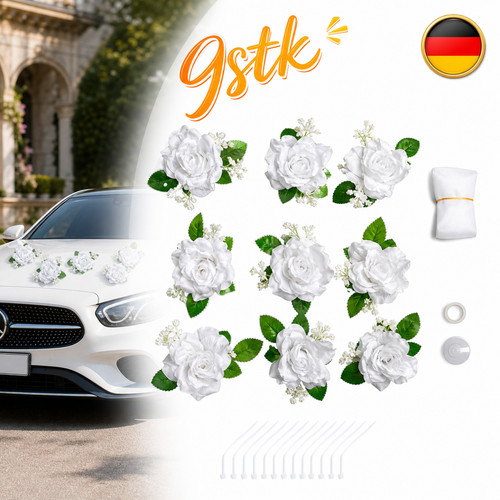Hochzeit deko weiß 9er - hochzeit, set