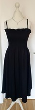 Kleid H&M schwarz Raffung lang