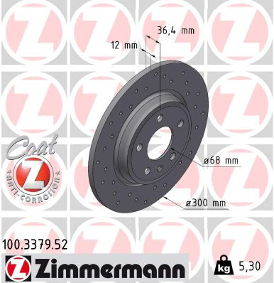 Zimmermann bremsscheiben - zimmermann, 2x