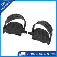 Rennrad-Mountainbike-Pedale 9/16-Zoll-Spindelplattform,rutschfest,mit Riemen