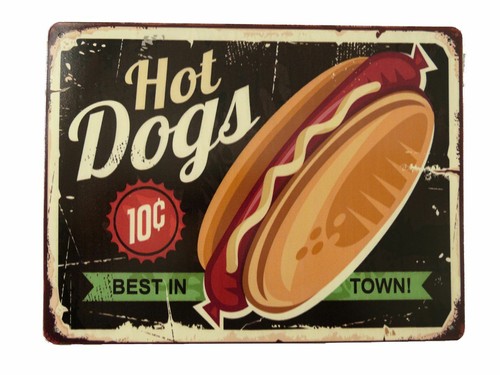Blechschild hot dogs - blechschild,
