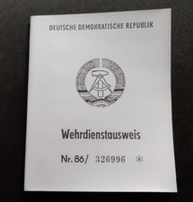 NVA Wehrdienstausweis  Blanko Soldat Offizier 1986 Grenze Armee DDR