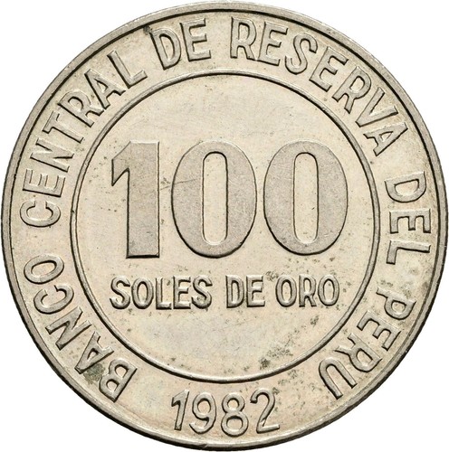 Peru 100 soles oro 1982 - soles,