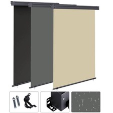 B Ware / Senkrechtmarkise Grau/Anthrazit 100x250 cm Markise 6