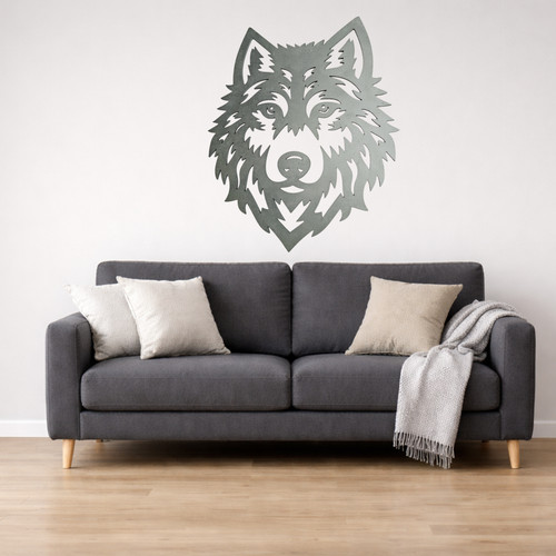 Wolf kopf wandbild holzbild - wolf,