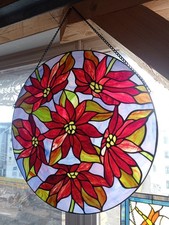 Tiffany Glas, Blumen, Herz