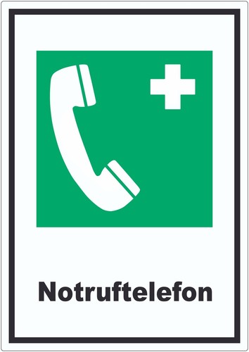 Notruftelefon aufkleber - notruftelefon,