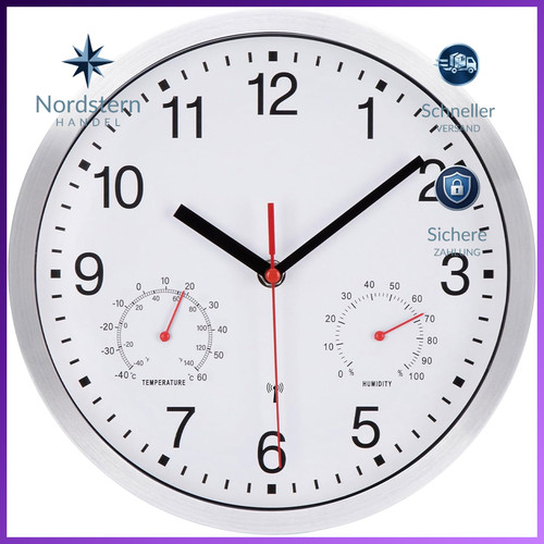 Wanduhr 25cm lautlos - 25cm,