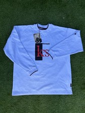 Kawasaki Motorrad Sweatshirt 46 Zoll Brustumfang weiß offiziell