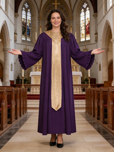Damen chormantel mit goldener - damen,