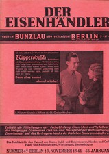 1941 Der Eisenhändler Fachblatt Handel Eisen werbung Küppersbusch Öfen antik alt