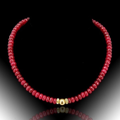 Rubin kette damen collier - rubin-kette,