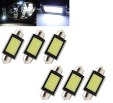 6x 12V KFZ LED Festoon Sofitten COB 42mm Innenraum Beleuchtung Lampe Auto 6000K