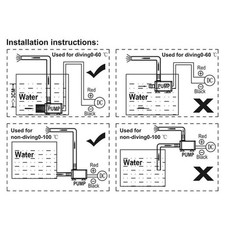 B��rstenlose Pumpe Filter F��r Aquarium PC + ABS Tauchboot Wasserpumpe 280L/H DC