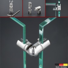 Eckverbinder 90-180° Edelstahl Gelenkverbinder Spuckschutz Glas-Halter Platten