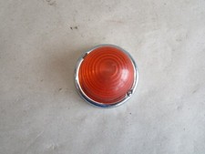 Oldtimer Blinker Blinkerhorn Hornblinker Chrom Rahmen Blende gelb rund Ø ca.75mm