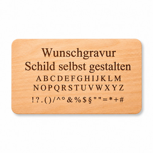 Schild personalisiert aus - , holz