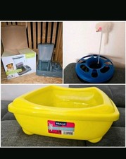 Katzen Paket Toilette | Futter / Wasserspender | Spielzeug