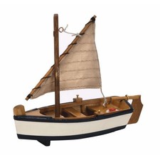 Miniatur Skiff Modellboot 4 cm