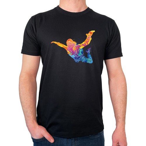 Herren shirt skydiving - t-shirt, bunte