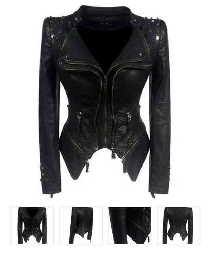 Damen kunstlederjacke schwarz - kunstlederjacke,