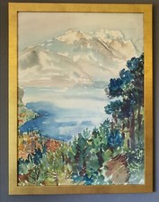 Gemälde Aquarell Elfriede