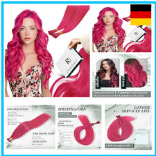 Hot Pink Echthaar Extensions |