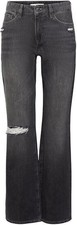 EDC Esprit Damen Jeans Denim Western Bootcut Low Rise Stretch schwarz W28 L32