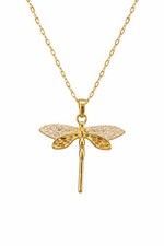 Libellen Kette Edelstahl 18k