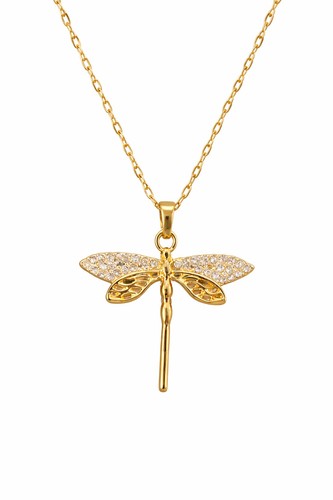 Libellen kette edelstahl 18k - libellen,