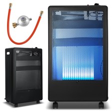 Gasheizofen BlaueFlamme Heizgerät Edelstahl Gasheizung Gasheizer Gasheizstrahler