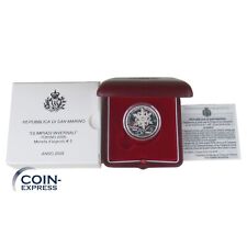SAN MARINO 5 Euro Gedenkmünze 2005 PP Olympische Spiele Turin Olympia Silber