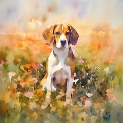 Wandbild beagle hund - wandbild:, in