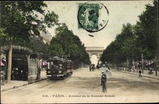 Ak Paris XVII, Avenue de la Grande Armée, Straßenbahn - 4034024