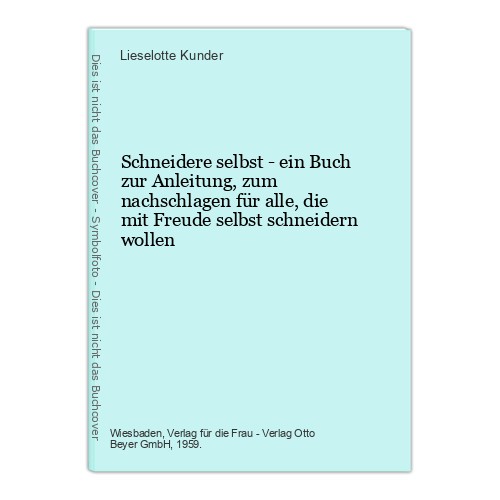 Schneidere selbst ein buch - schneidere,