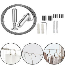 5m Edelstahl Seilspanner Set – Seilspanngarnitur für Gardinen und Vorhänge