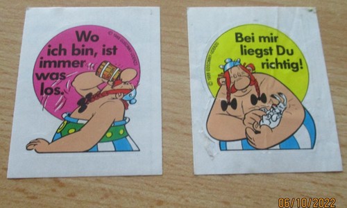 Asterix duplo hanuta aufkleber - asterix,