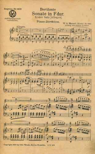 Berühmte sonate dur 1 - berühmte,