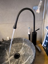 Hohe Waschtischarmatur Einhebel Bad/Küchenarmatur In Matt Schwarz 