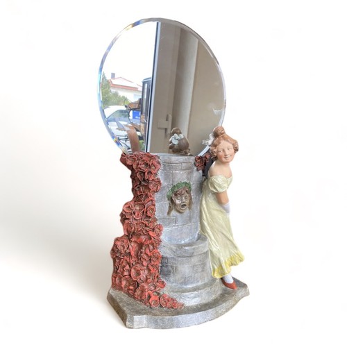 Goldscheider figur mit spiegel - figur,