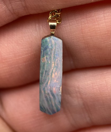 14k gold anhänger opal - gold,