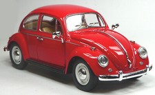 Klassiker: VW Käfer (1967) ca. 1:24 rot Modellauto ca. 17cm KINSMART Neuware!