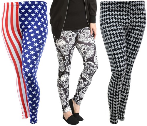 Fab print neuheit leggings - neuheit,