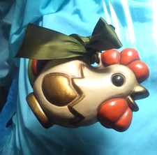 Thun Keramik Figur Wandbehang Bozen Italien Vogel Hahn Handarbeit Vintage