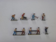 7 Stück Märklin Metall Figuren 0203 – 404Gc Gleisbau, gute Erhaltung