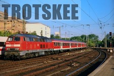 35mm Dia DB West Germany Eisenbahnen Diesellok 218 169 Hamburg 2003 orig