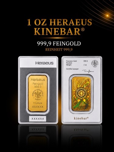 Goldbarren unze 999 9 - 1,