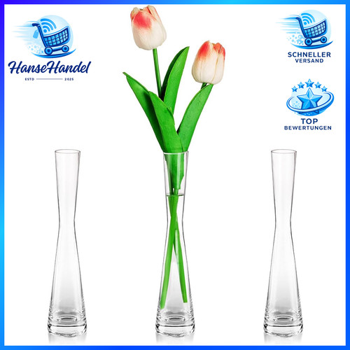 Blumenvase glas modern 3er set - glas,